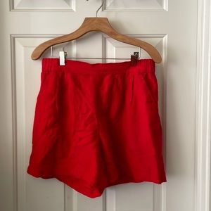 Red Bermuda shorts